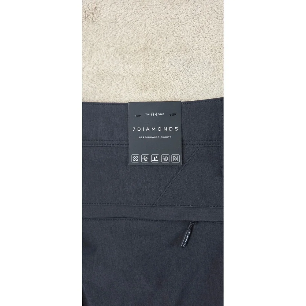 7 Diamonds aeroplane Performance Shorts Mens 31 Charcoal Gray 7